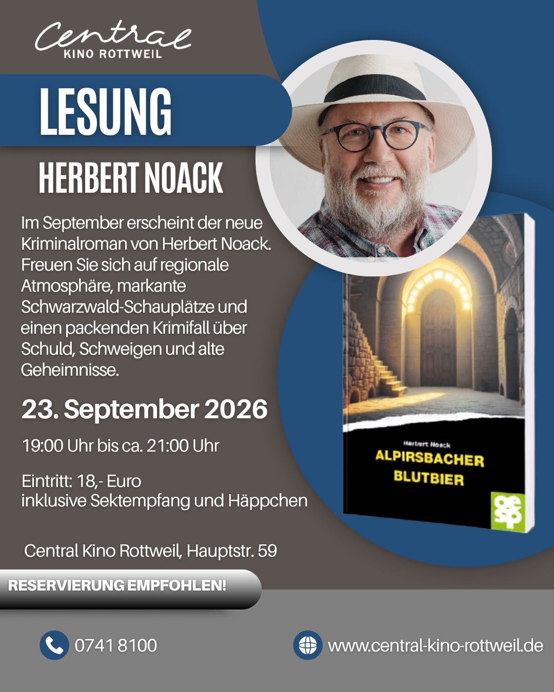 Hauptfoto Lesung: Alpirsbacher Blutbier mit Herbert Noack